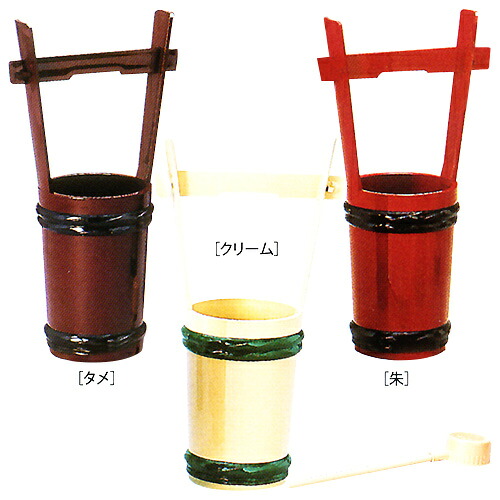 【1位】 墓参用品 | ABS製手桶 ヒシャク付 ため色 お墓参り用 手桶 水桶 | 奥行160&times;幅250&times;高480mm 内箱（袋） 奥行175&times;幅270&times;高550mm 内箱仕様 段ボール箱 商品重量 900g｜仏壇 仏具 神棚のハセガワ仏壇