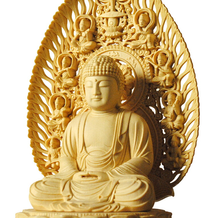 楽天市場】仏像【稀少 両面彫り・縁起仏像：釈迦如来 水柘植】七福神