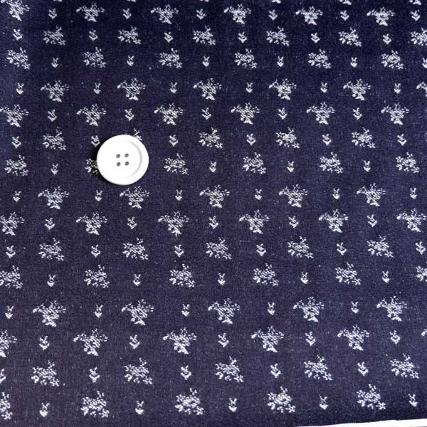 楽天市場 ストレッチデニム 6oz 花柄インディゴ 130cm 幅50cm単位 はかり売り ワンピース スカート 布の店ブーケ