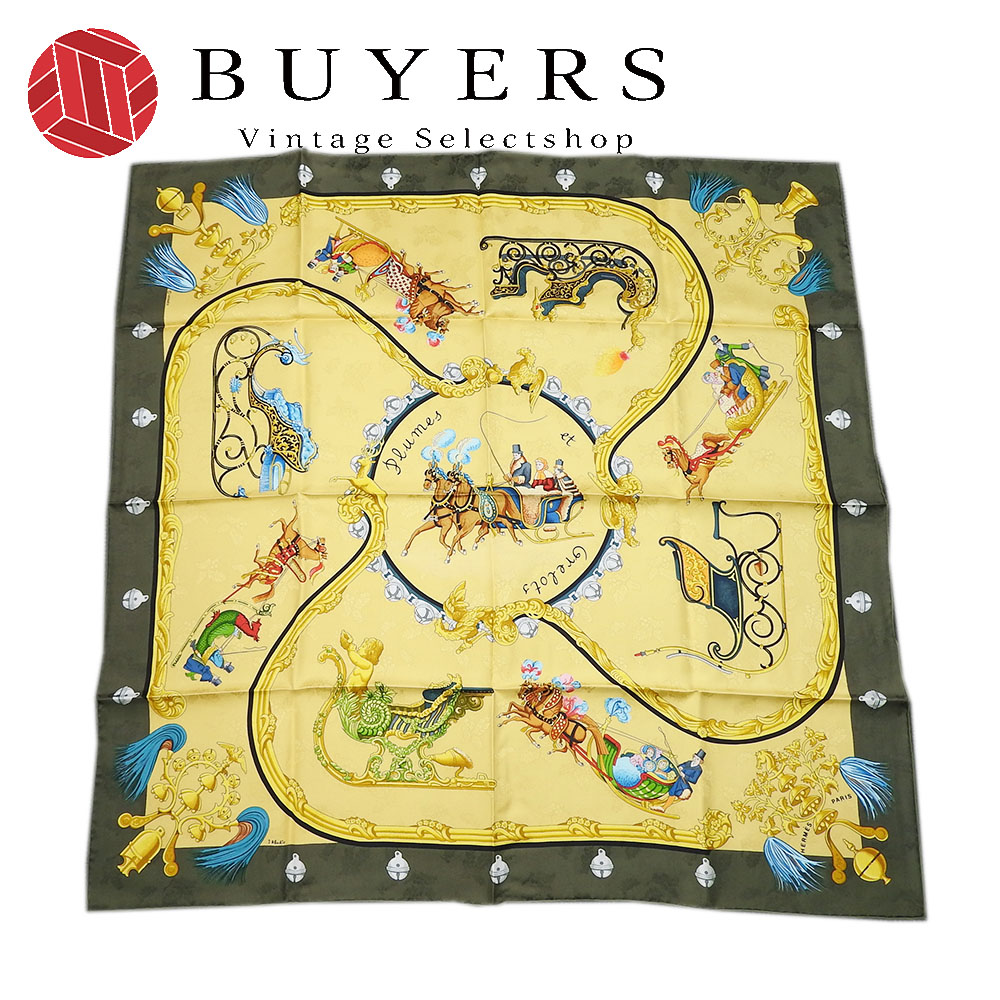 楽天市場】エルメス HERMES スカーフ カレ 90 カレ90 羽と羽飾り