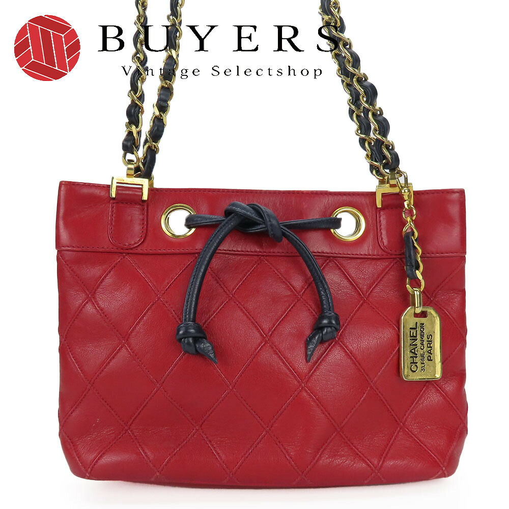 楽天市場】シャネル CHANEL ビコローレ 巾着 ショルダーバッグ ラム