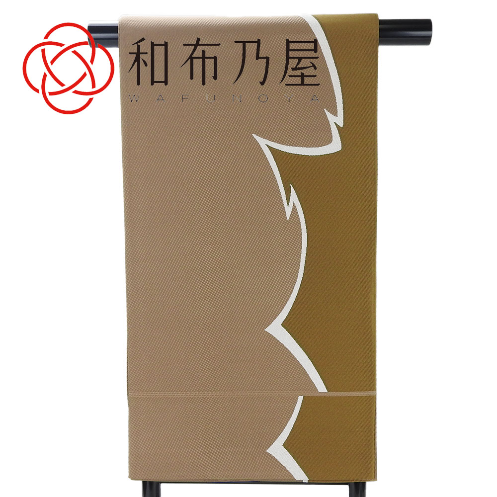 【中古】袋帯 ココアブラウン モカ 茶色 お洒落着 六通柄 正絹 シルク 呉服 着物