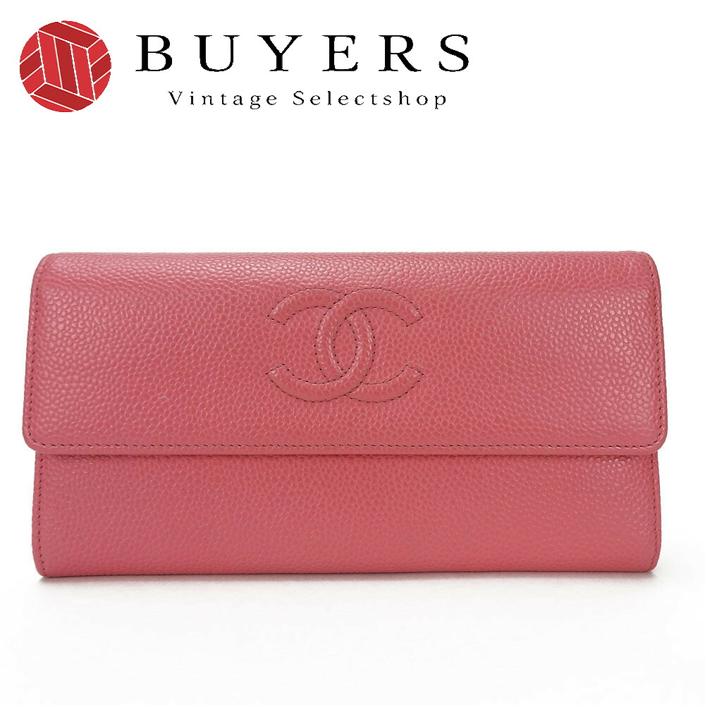 ★美品★CHANEL/長財布/ピンク/マドモアゼル/シャネル/キャビア/ココ ☆美品☆CHANEL/長財布/ピンク/マドモアゼル/シャネル/キャビア
