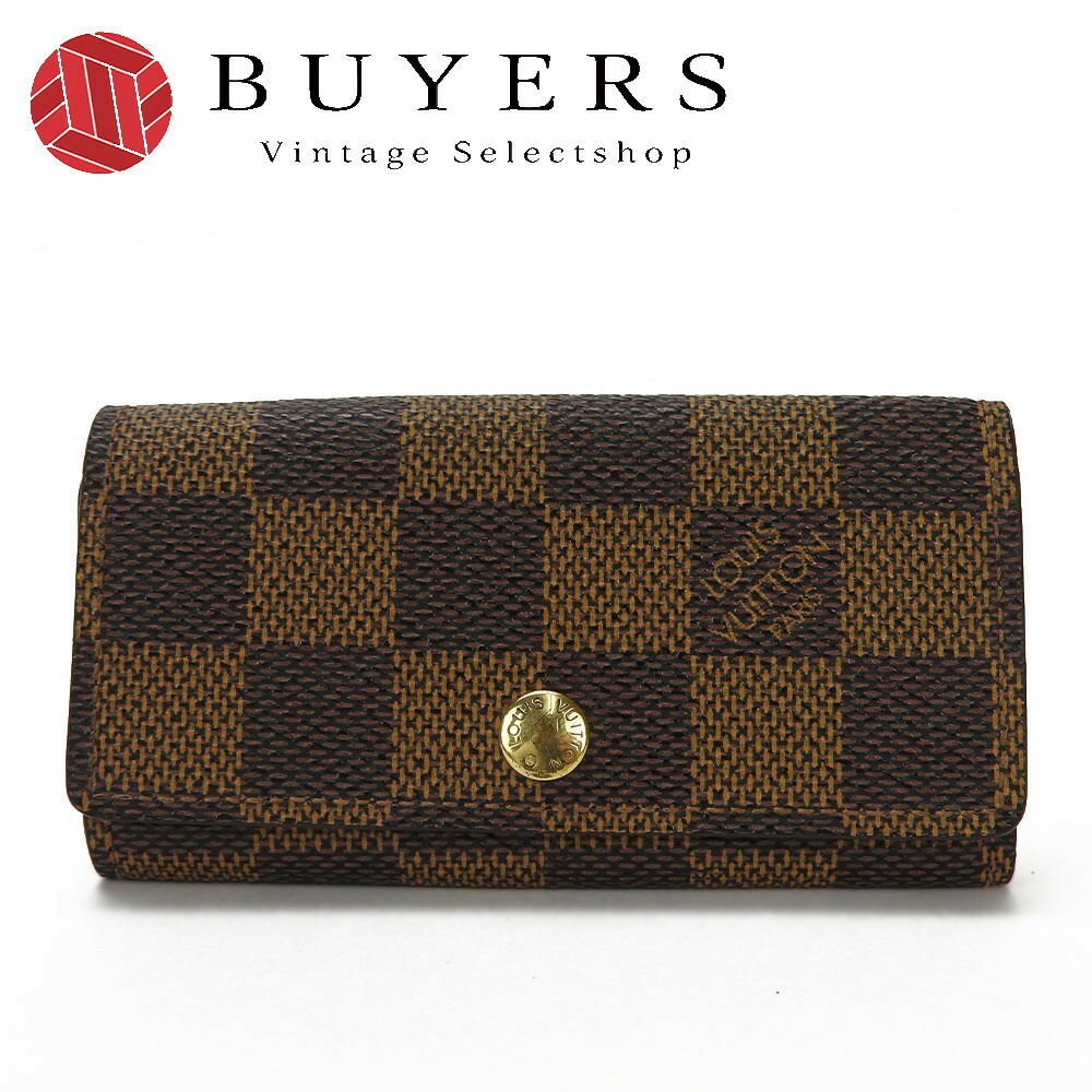 【中古】ルイヴィトン キーケース ダミエ N62631 ミュルティクレ4 LV メンズ レディース 男性 女性 ユニセックス 4連 小物 普段使い LOUIS VUITTON Damier kye case|Vintage Selectshop BUYERS