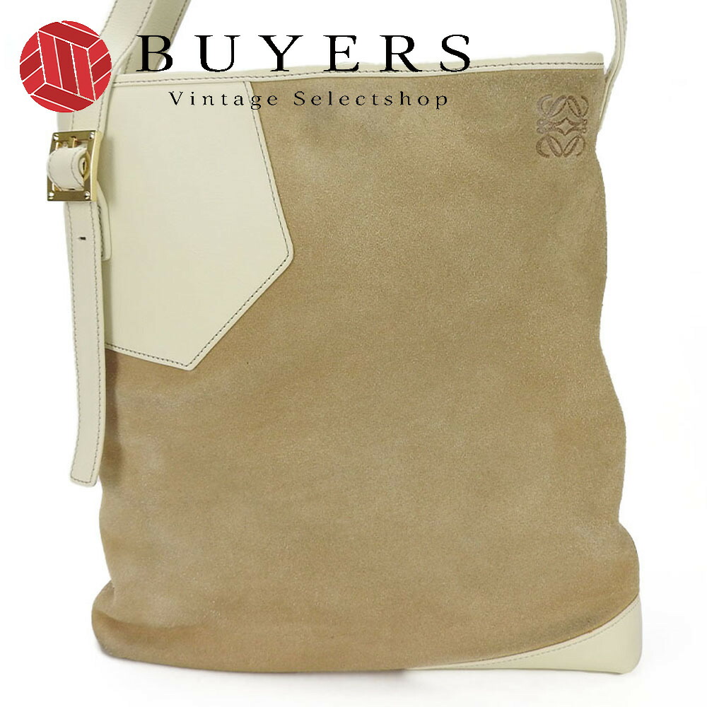 楽天市場】【中古】 ロエベ ショルダーバッグ アナグラム レザー