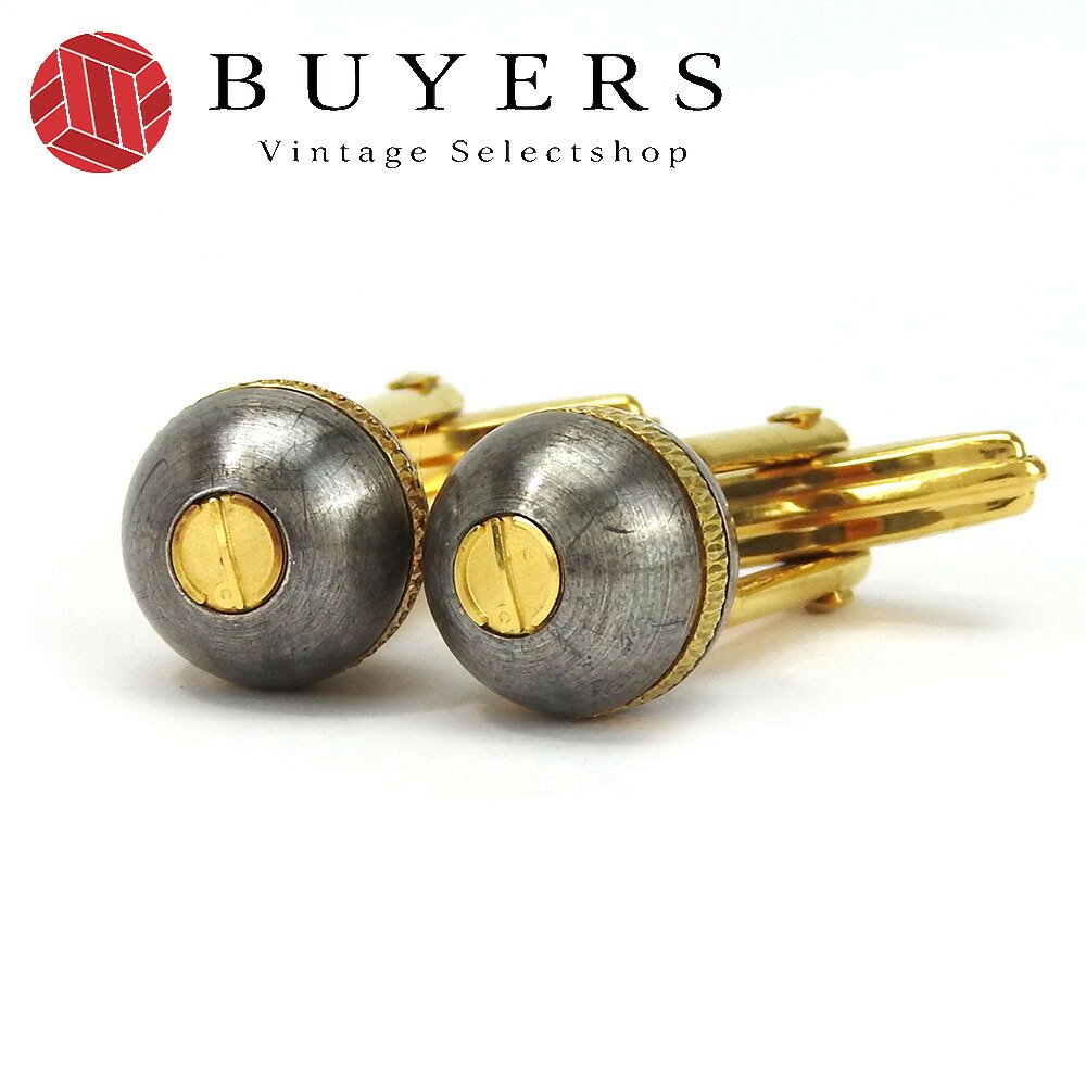 【中古】 ダンヒル カフス メタル プラスチック ゴールド グレー系 ゴールド金具 ビジネスマン アクセサリー 小物 メンズ 男性 Dunhill
