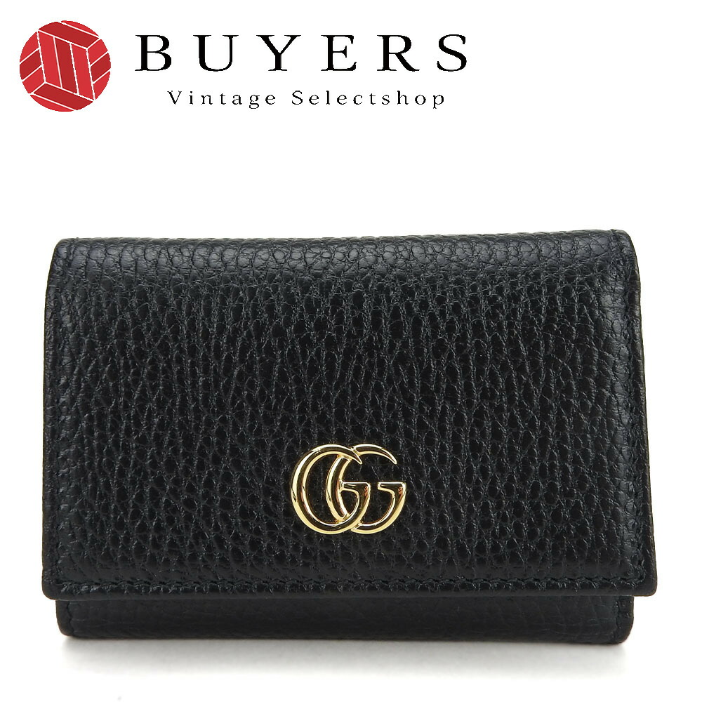 最終価格1点限り！GUCCI 　三つ折り財布　トライフォールド GGマーモント Amazon | [グッチ] 財布(三つ折り財布) 523277 CAO0G ブラック