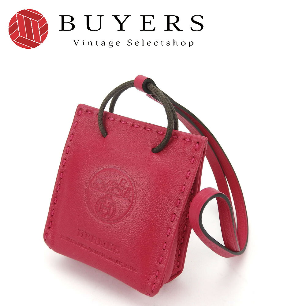 エルメス　ショッピングバックチャーム 楽天市場】≪Brand new≫ HERMES Sac Orange Rose Mexico Epsom