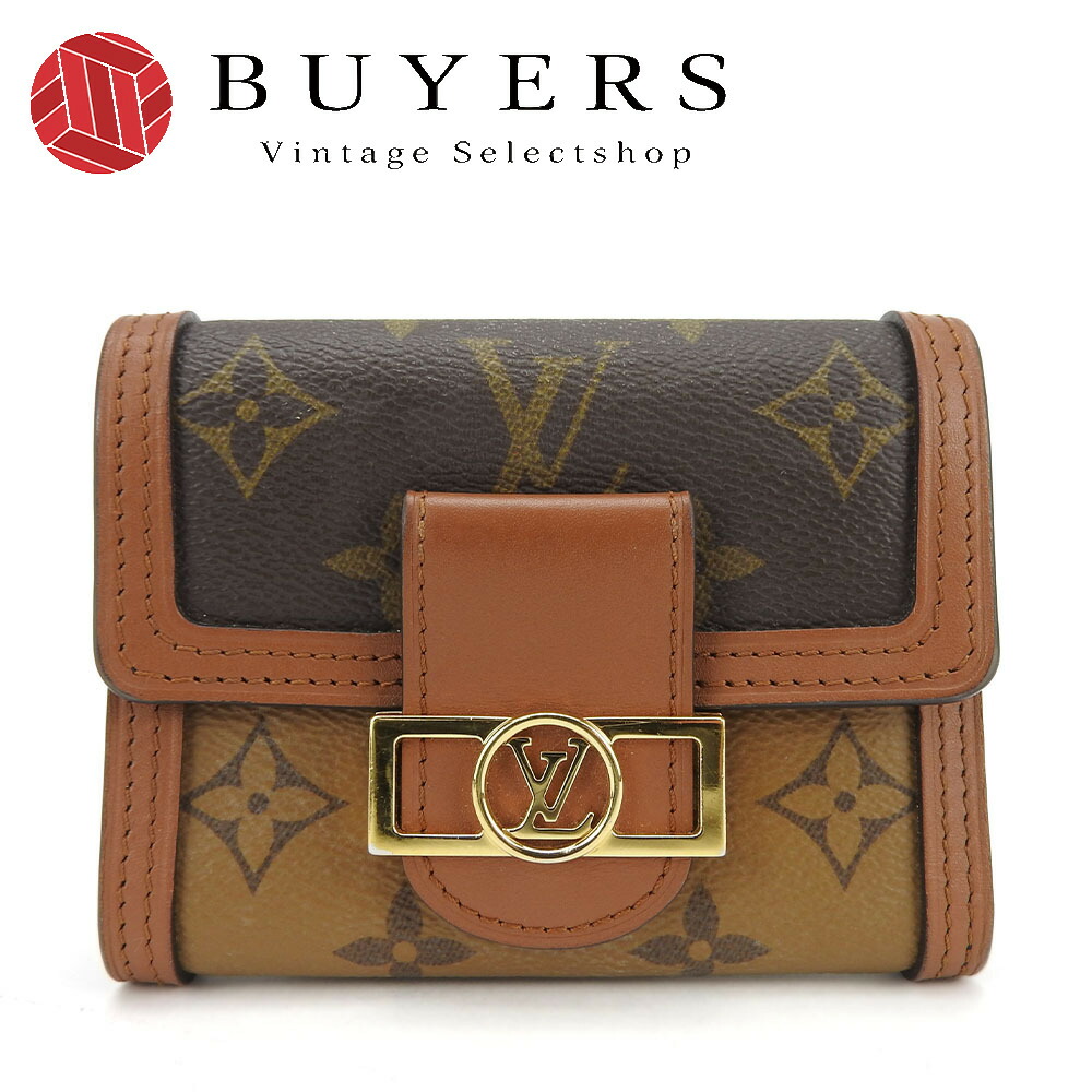 ルイヴィトン モノグラム ドーフィーヌ 折り財布 ブラウン 茶色 リバース ルイヴィトン モノグラム ドーフィーヌ 折り財布 ブラウン 茶色