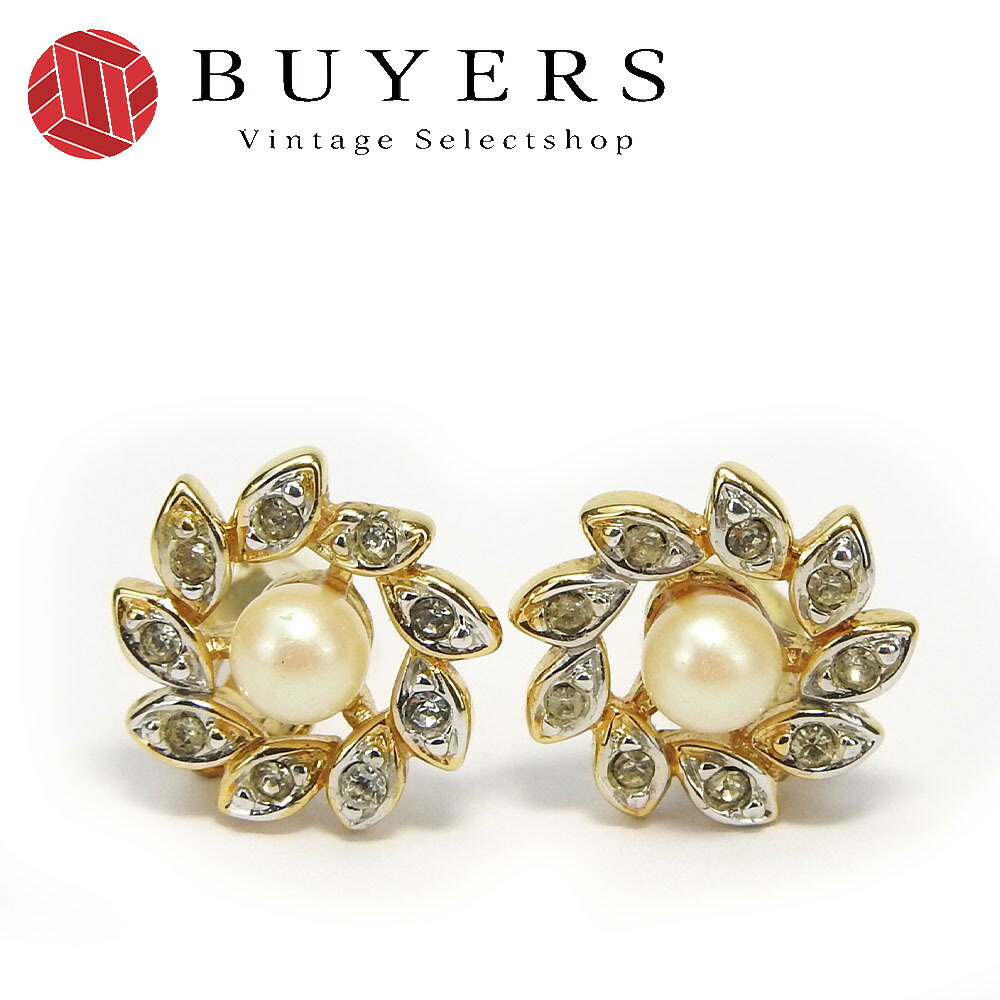 楽天市場】ニナリッチ ロゴ イヤリング ラインストーン ラウンド