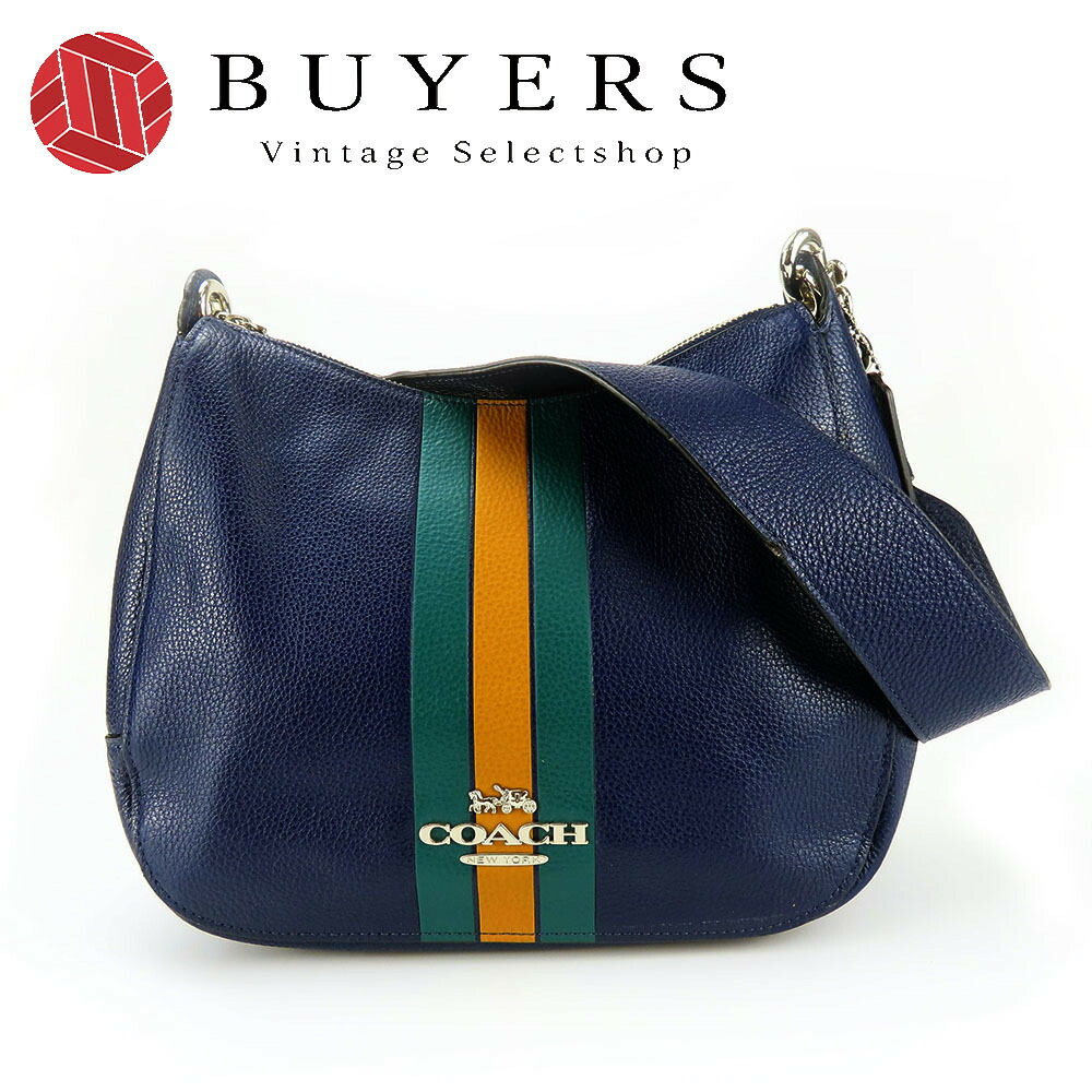 楽天市場】【中古】 コーチ ショルダーバッグ 54446 レザー ネイビー