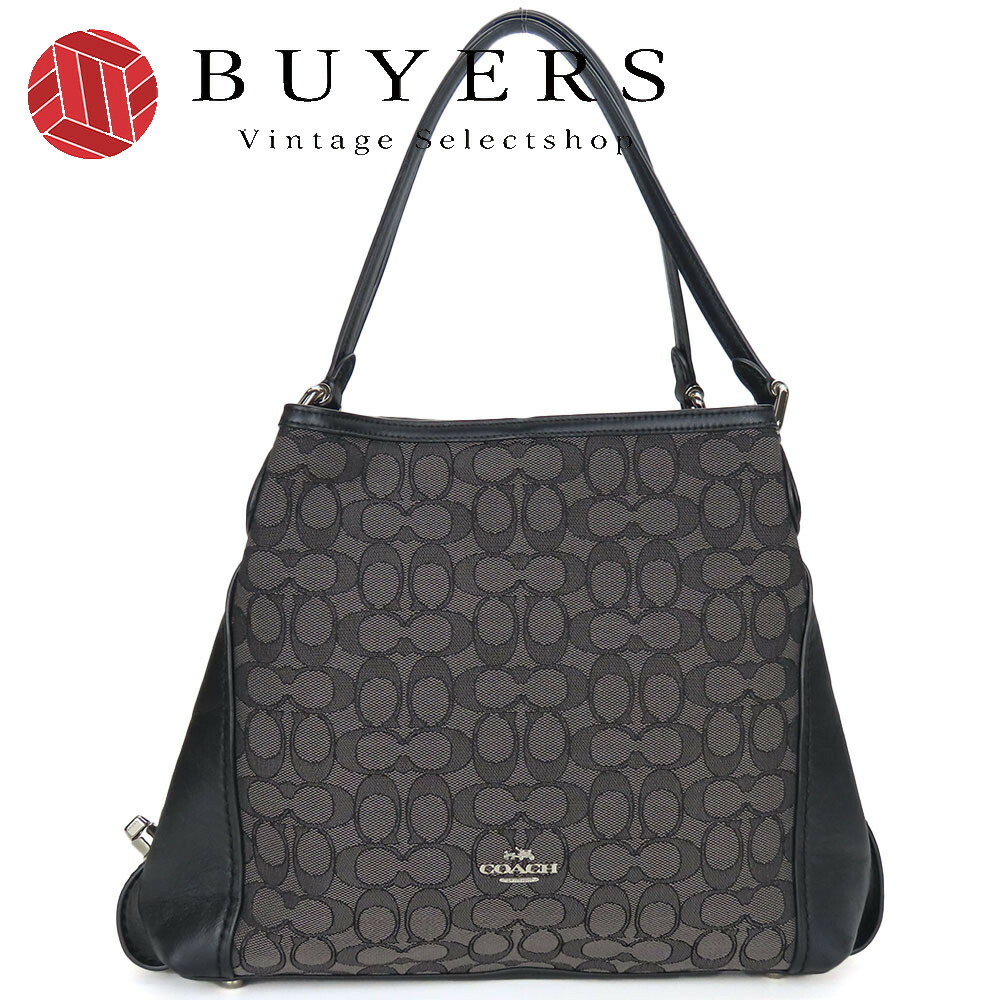 美品 COACH ハンドバッグ オールレザー シルバー ターンロック 37444 美品 COACH コーチ 2way ショルダーバッグ ハンドバッグ オール