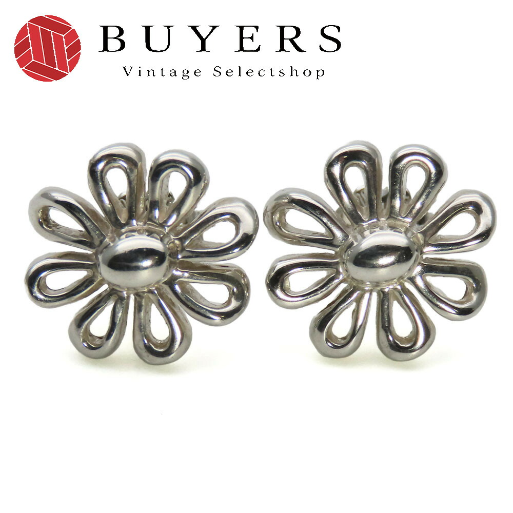 楽天市場】ティファニー ベゼルセットフラワーモチーフピアス プラチナ