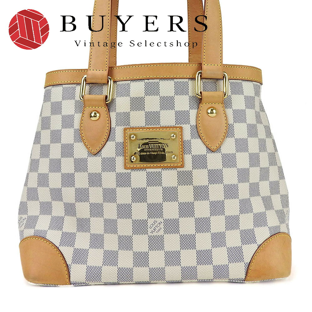 【中古】ルイヴィトン トートバッグ 肩掛け ハムステッドPM N51207 ダミエアズール ゴールド金具 レディース 女性 LOUIS VUITTON Tote Bag Damier Azur