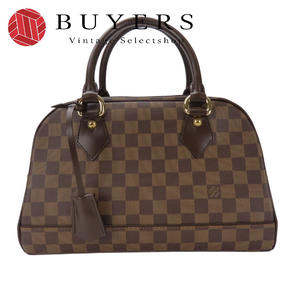 最終お値下げ　ダミエ柄ブラウンレザー ハンドバッグ 楽天市場】【バッグ】LOUIS VUITTON ルイ ヴィトン ダミエ ドゥオモ