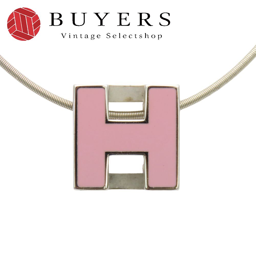 【匿名発送】エルメスHERMES ロゴ入　サイコロキューブ ネックレス ピンク 匿名発送】エルメスHERMES ロゴ入 サイコロキューブ ネックレス