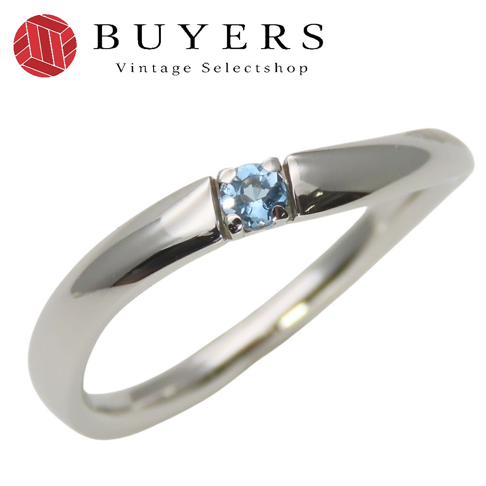 ヨンドシー　リング　ダイヤ　アクアマリン　K18 PG 8号　指輪　4℃ 4℃ ヨンドシー アクアマリン 2連 リング・指輪 K18イエロー