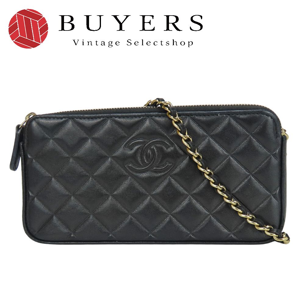楽天市場】[中古] シャネル ラムスキン マトラッセ チェーンウォレット
