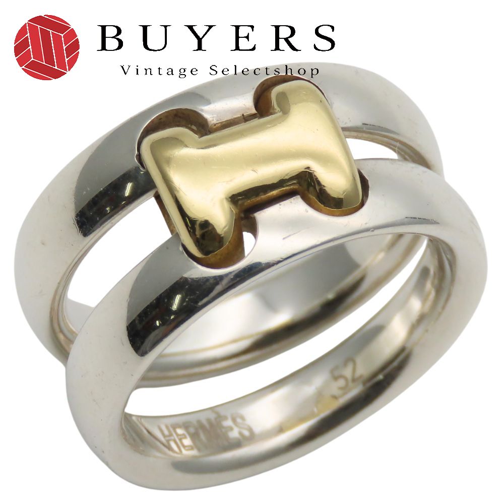 HERMES オランプリング #52 楽天市場】HERMES エルメス オランプリング SV925 K18 シルバー