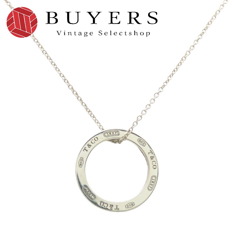 【中古】 ティファニー ネックレス 1837 サークル シルバー925 約3.8g シルバー ペンダント アクセサリー レディース 女性 TIFFANY&Co.
