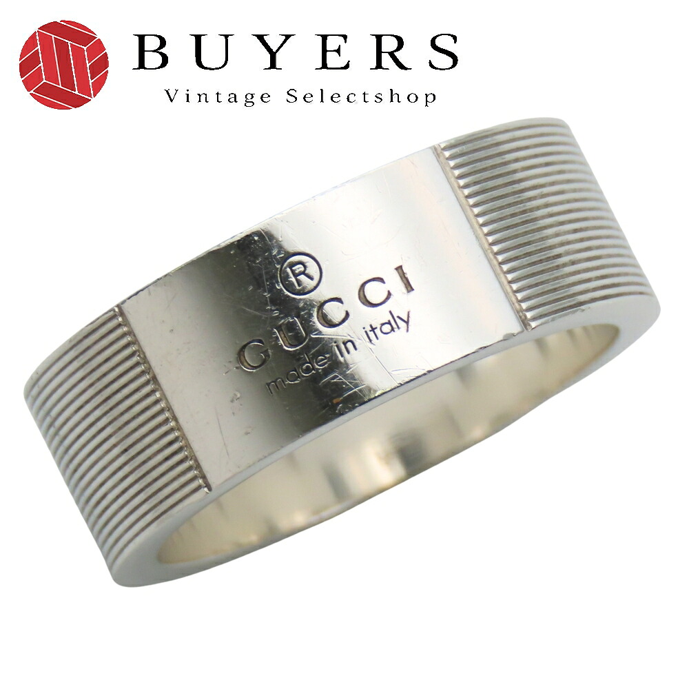 【中古】 グッチ リング・指輪 ロゴリング 21 シルバー925 約10.2g シルバー アクセサリー メンズ 男性 GUCCI