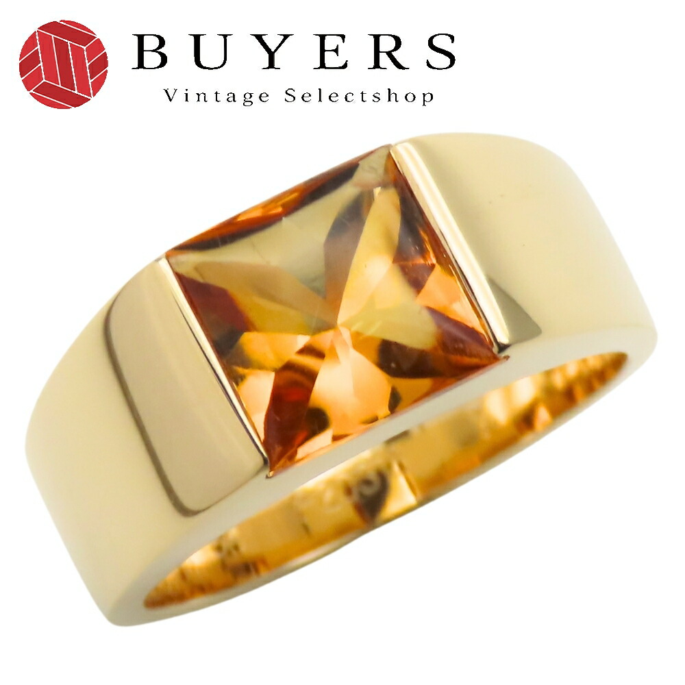 楽天市場】カルティエ タンクリング シトリン #51 リング・指輪 K18
