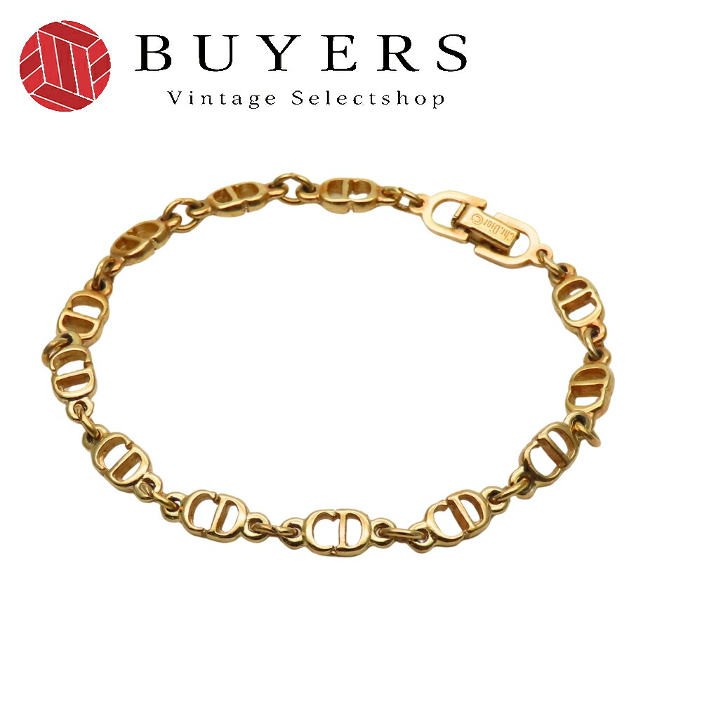 楽天市場】ディオール ブレスレット CD ロゴ ゴールド メタル 中古