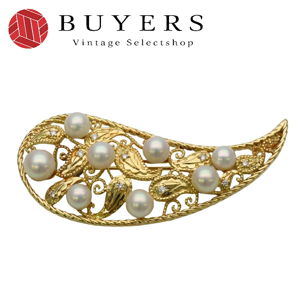 楽天市場】（美品）ミキモト MIKIMOTO パールダイヤフラワーブローチ