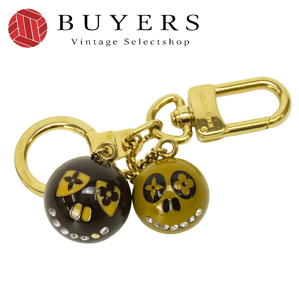 【中古】 ルイ・ヴィトン キーホルダー ポルト クレ ジャック&ルーシー ハロウィンコレクション プラスチック メタル ラインストーン キーリング バッグチャーム 小物 レディース メンズ LOUIS VUITTON