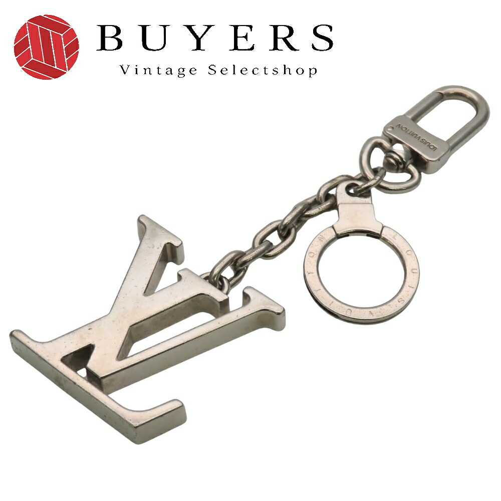 【中古】 ルイ・ヴィトン バッグチャーム ポルトクレ・イニシャルLV M65071 メタル シルバー キーホルダー アクセサリー メンズ 男性 LOUIS VUITTON|Vintage Selectshop BUYERS