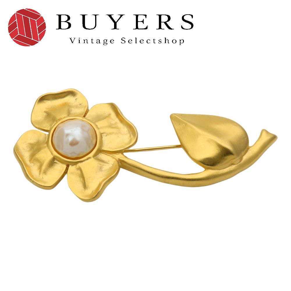 【中古】 ジバンシー ブローチ フラワー メタル ゴールド アクセサリー メッキ レディース 女性 Givenchy|Vintage Selectshop BUYERS