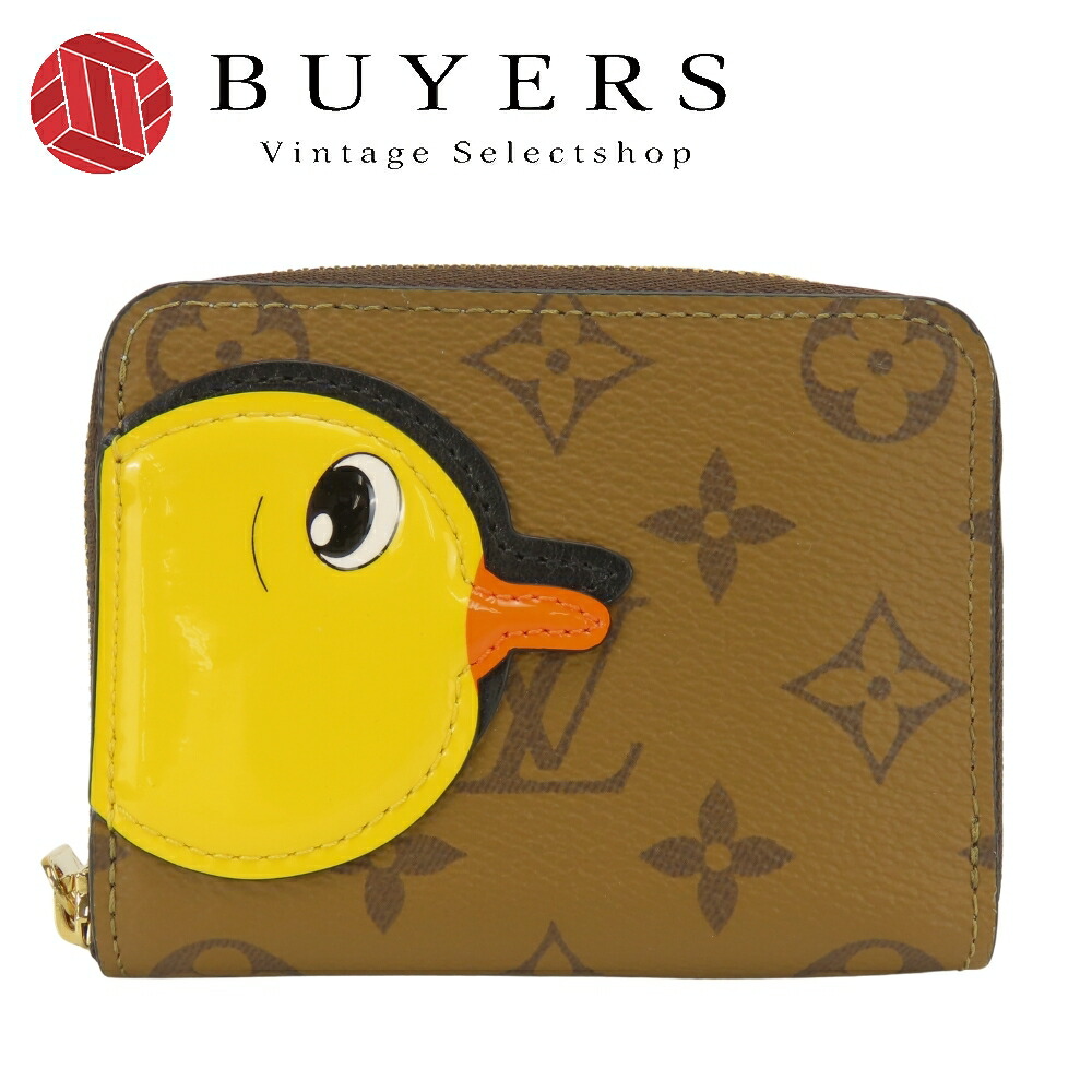 【中古】 ルイ・ヴィトン コインケース ジッピーコインパース M83690 アヒル モノグラムリバース ブラウン Sun Yitian コラボ 小物 レディース 女性 LOUIS VUITTON