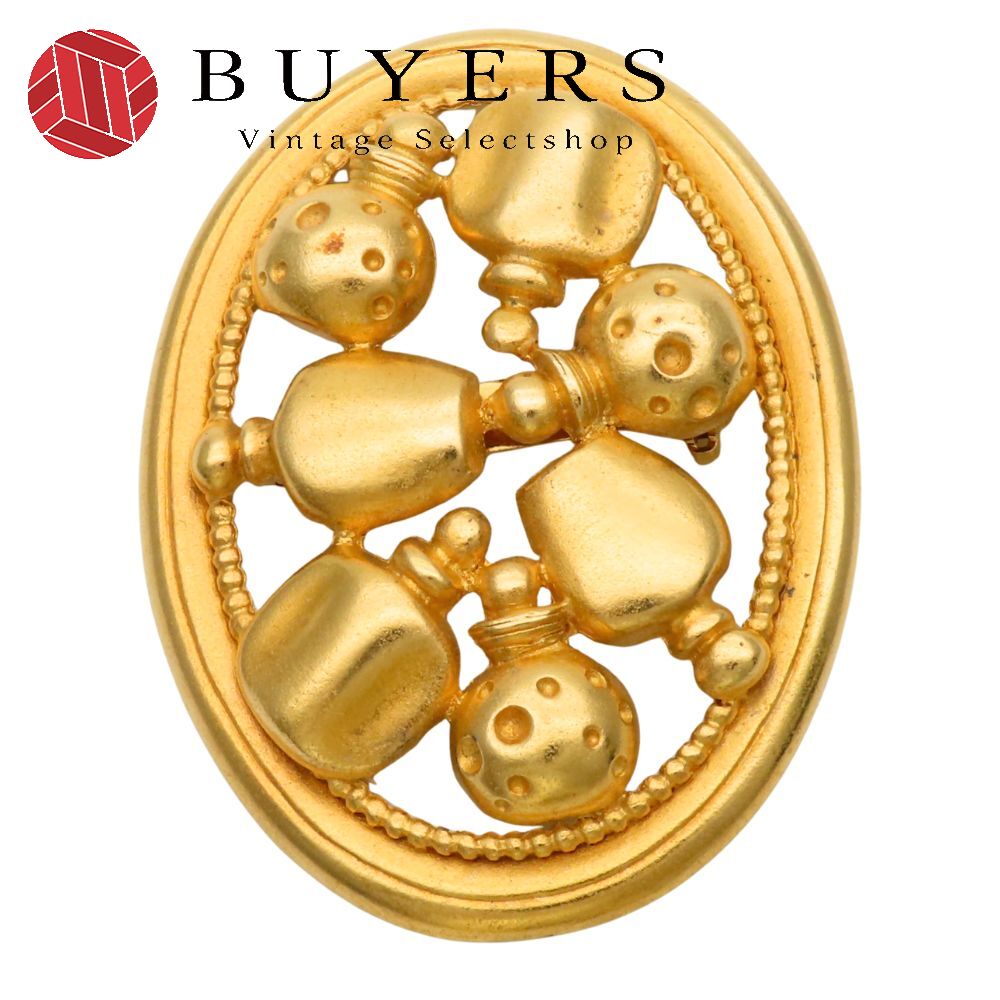 【中古】 クリスチャンディオール ブローチ メタル ゴールド アクセサリー parfums 香水モチーフ レディース 女性 Christian Dior