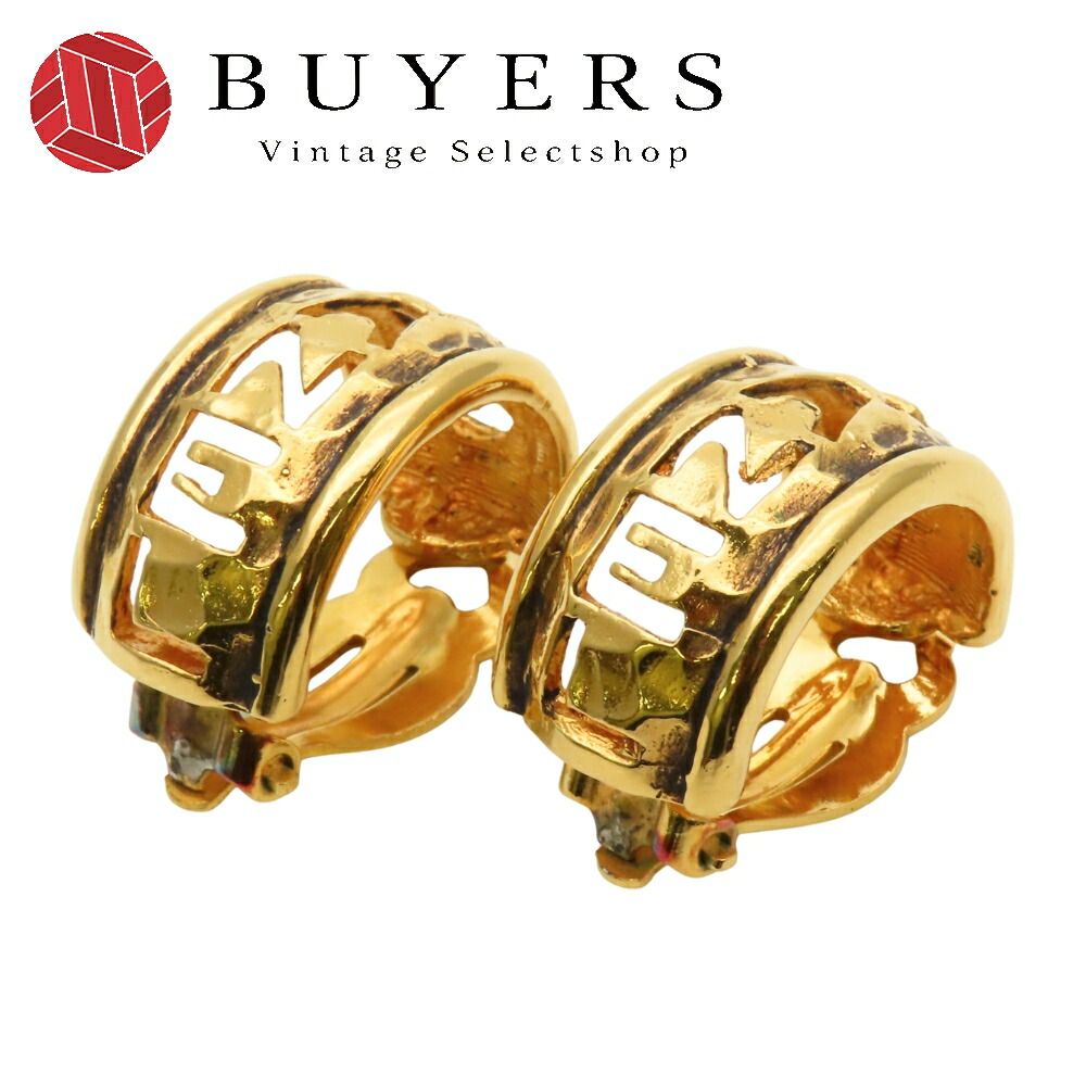 【中古】 シャネル イヤリング オープンロゴ ハーフフープ メタル ゴールド GP アクセサリー メッキ レディース 女性 CHANEL|Vintage Selectshop BUYERS
