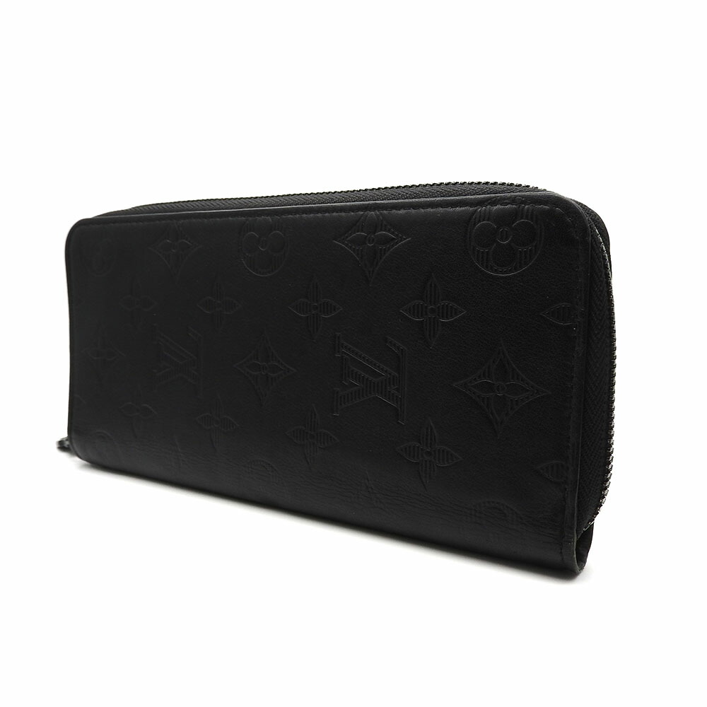 ルイヴィトン 長財布 ラウンドファスナー レザー Wallet Zip LOUIS 黒