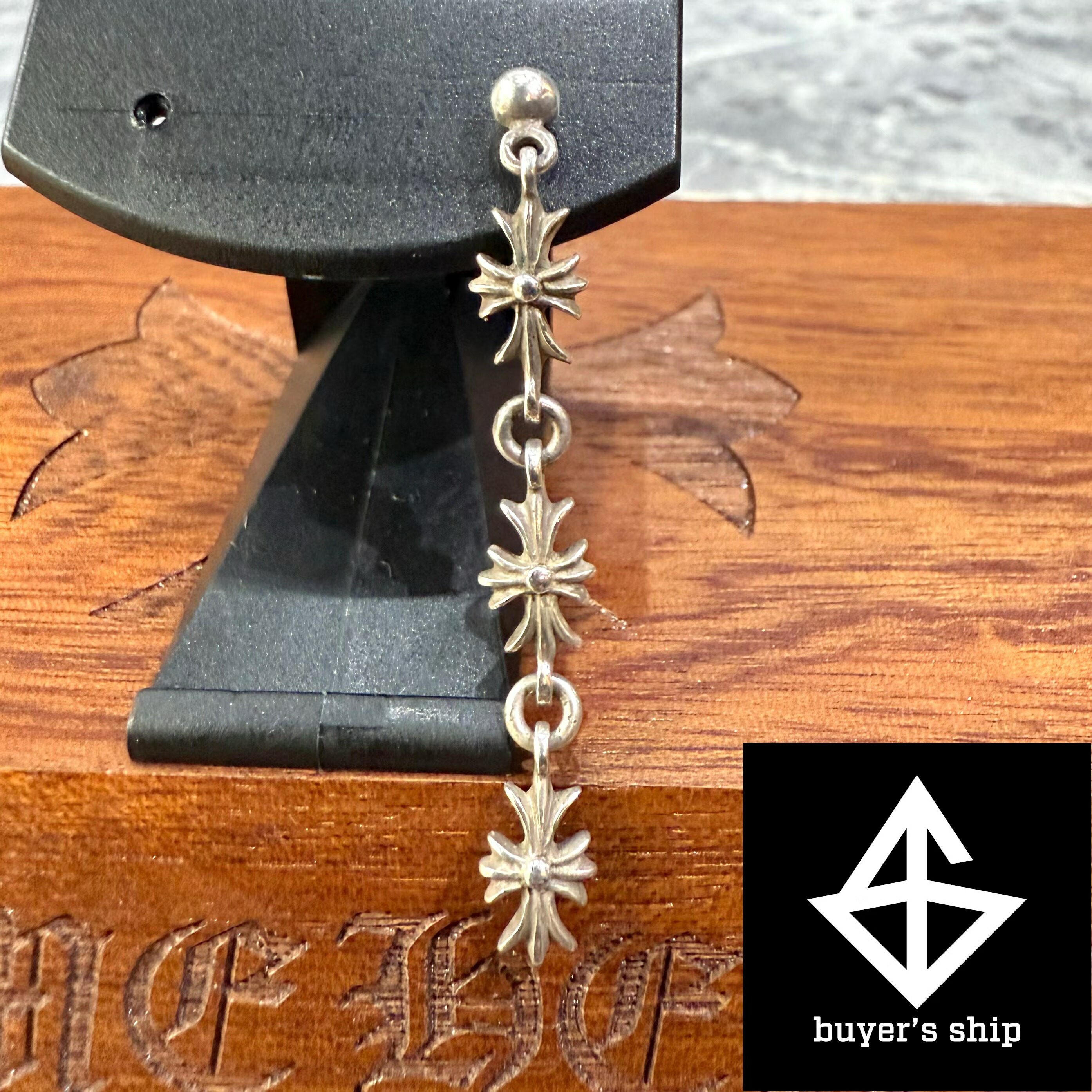 クロムハーツ　タイニーe chプラス　ドロップ　ピアス　925 14K クロムハーツ タイニーE CHプラス ドロップ ピアス SV925 14K クロム