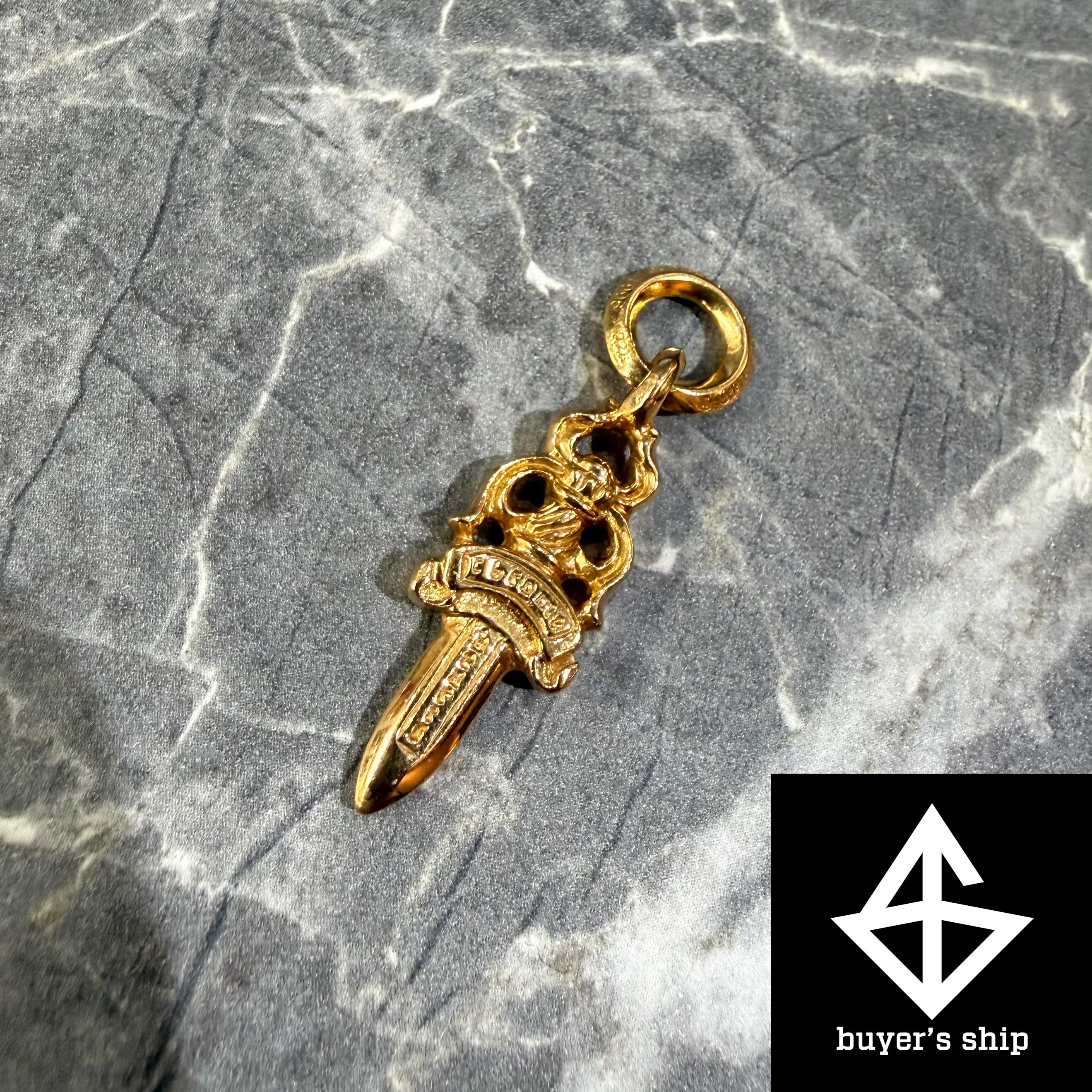 【中古】クロムハーツ ダガーチャーム 22k 黄色ゴールド