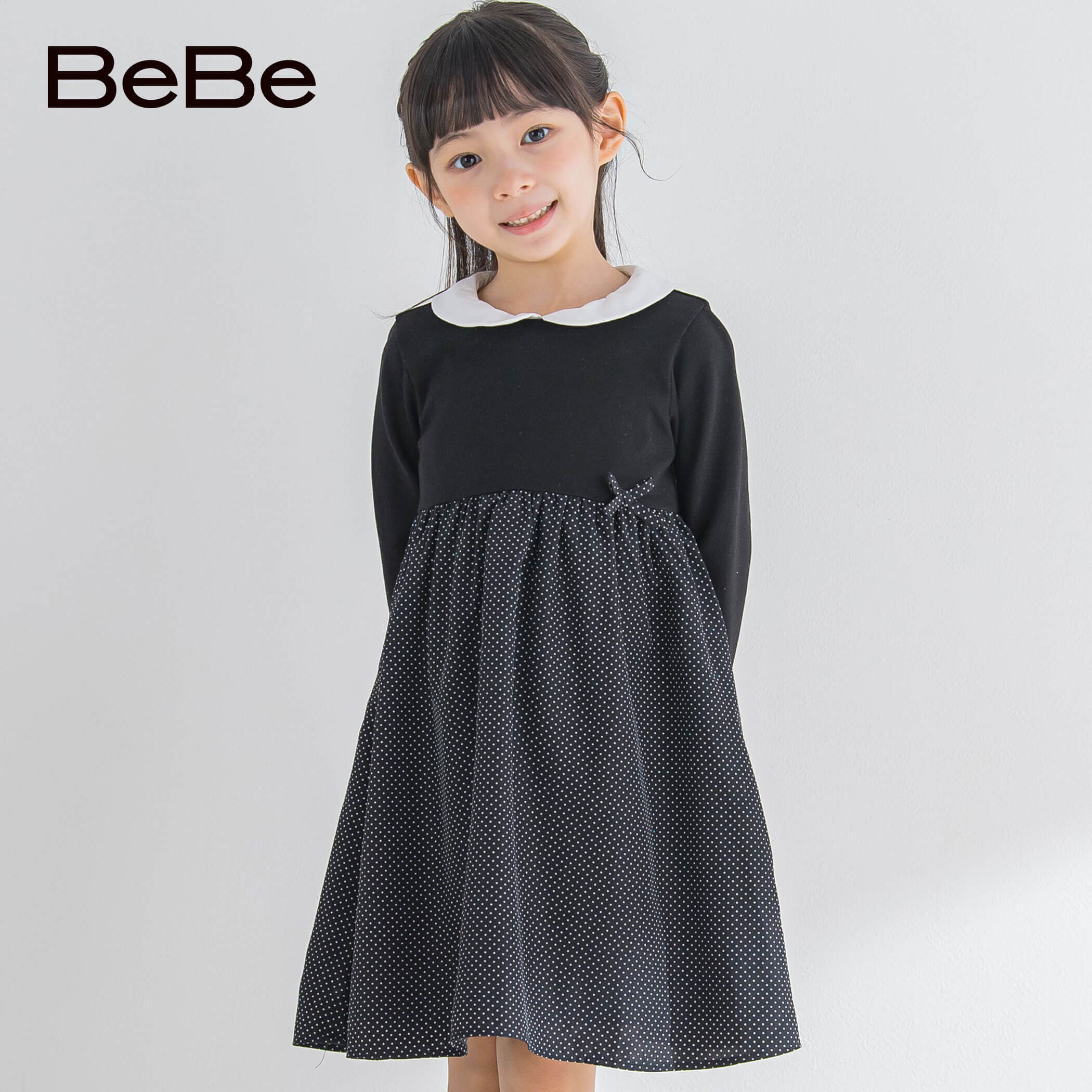 楽天市場】BeBe（べべ）子供服 ワンピース フォーマル 長袖「襟付き