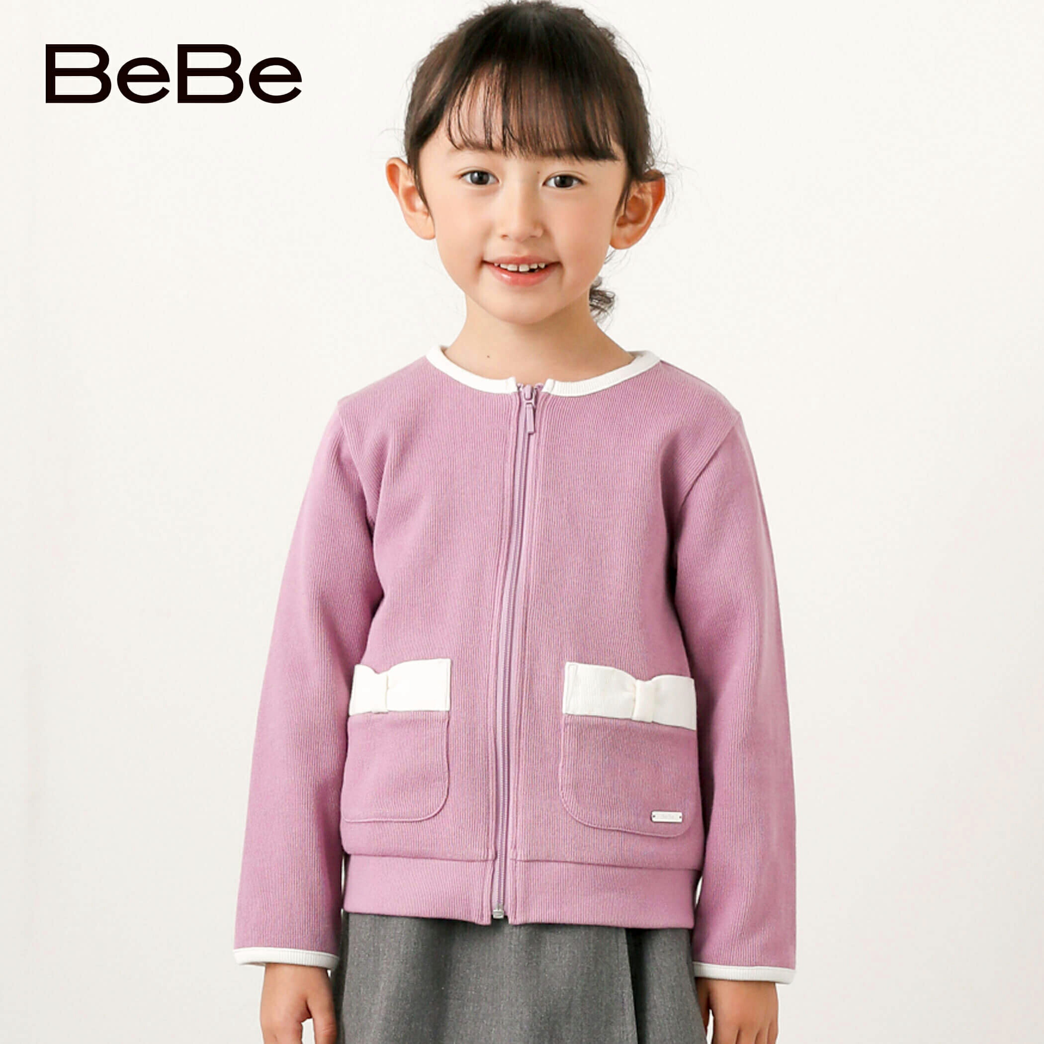 楽天市場】BeBe（べべ）「ポンチスカラップカーディガン(90~150cm