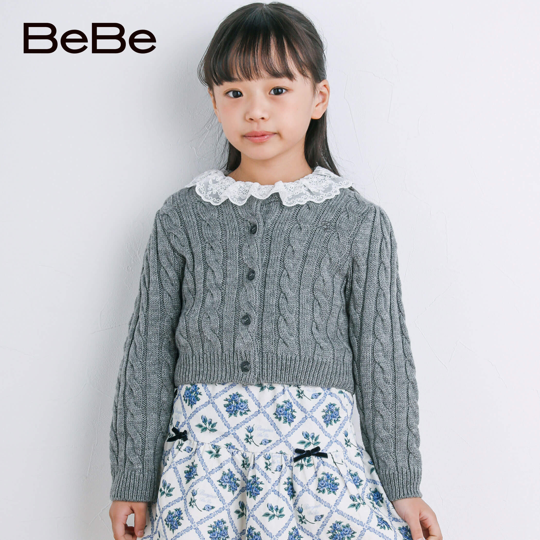 楽天市場】【30％OFF】【スーパーSALE】BeBe（べべ）「編地切替