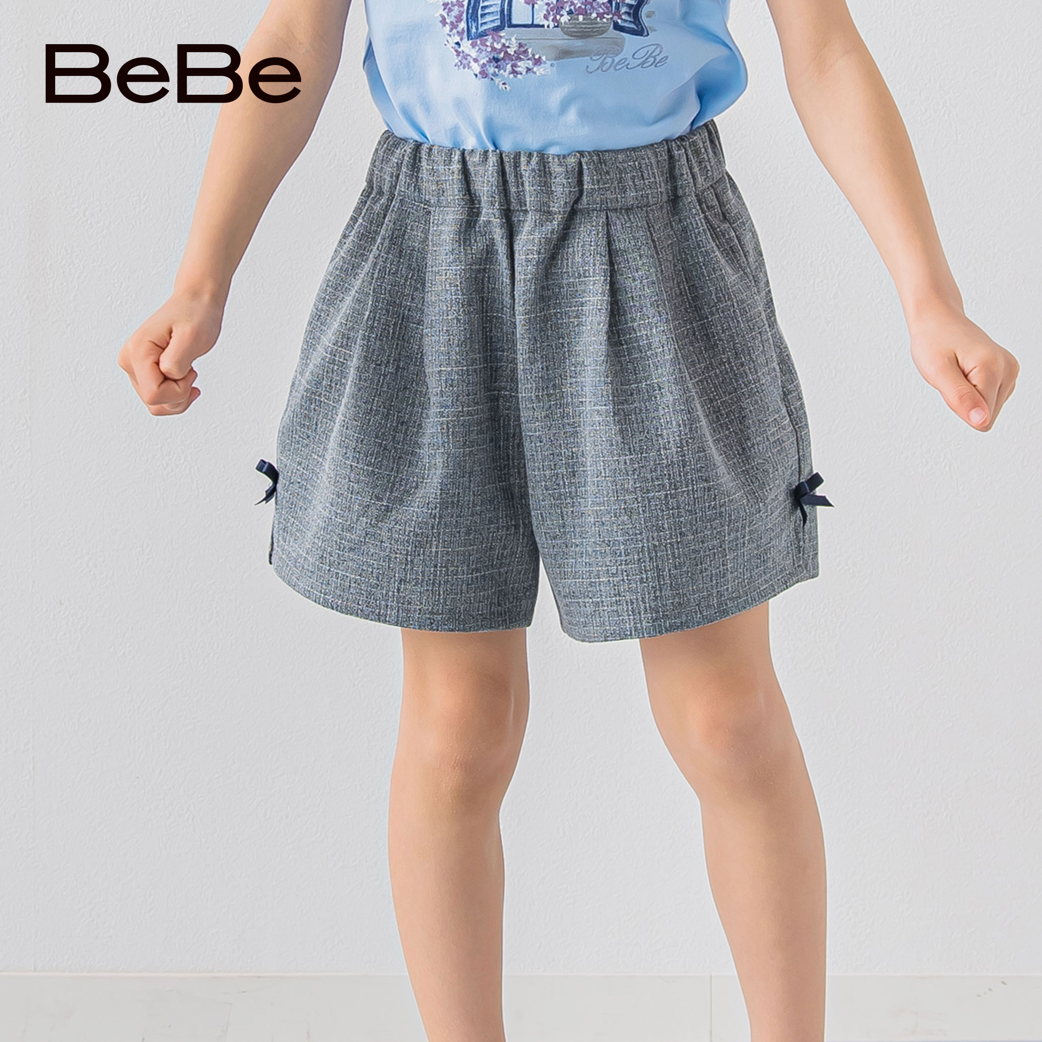 楽天市場】BeBe「リネン調オックスショートパンツ(90~150cm)」子供服 