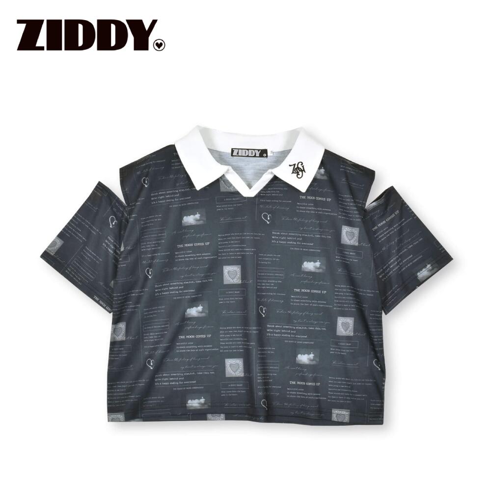 70％以上節約 ZIDDY ジディー ニュースペーパー柄カットTシャツ 130