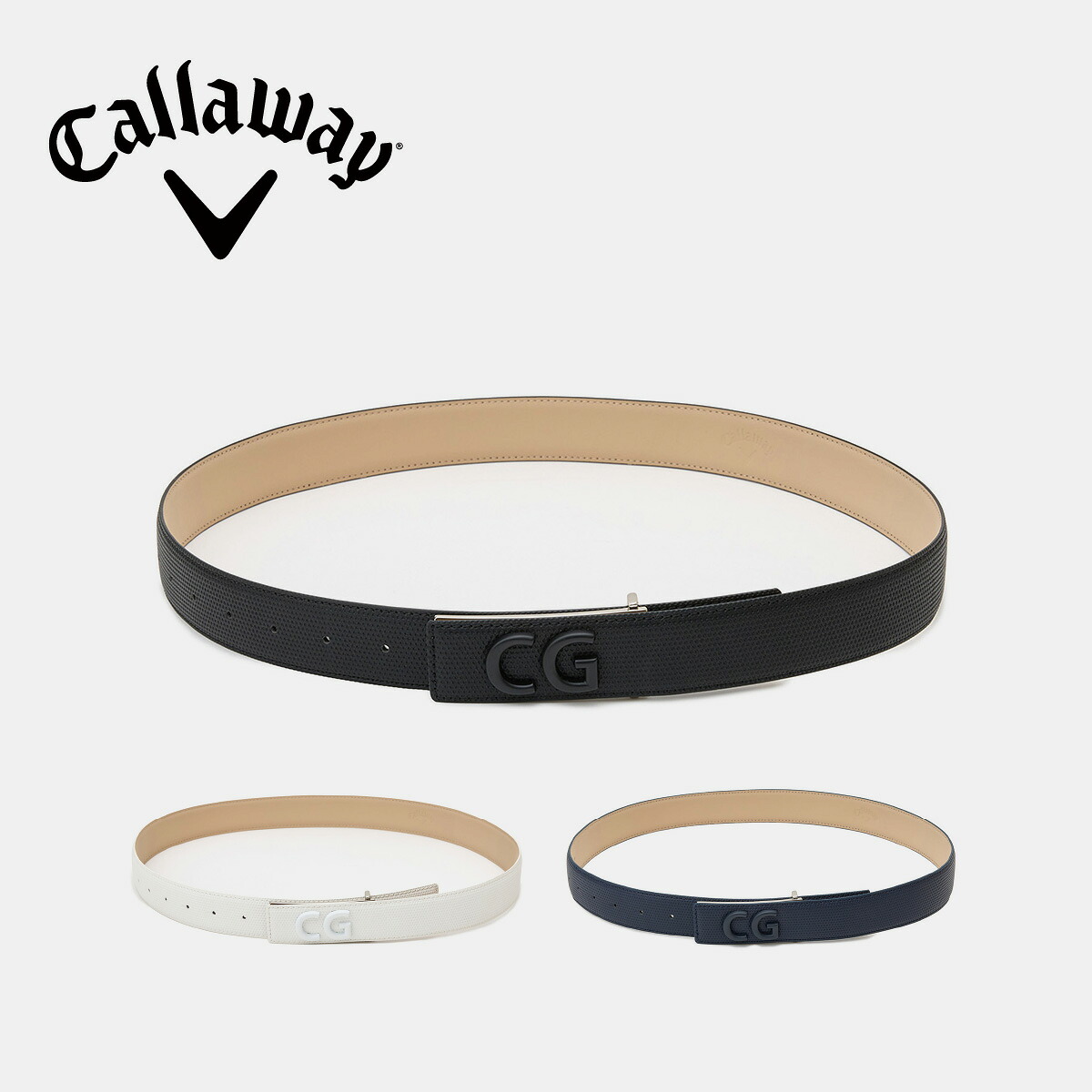キャロウェイ 胴締め トップバックルベルト C24192102 〈Callaway Golf キャロウェイゴルフ〉