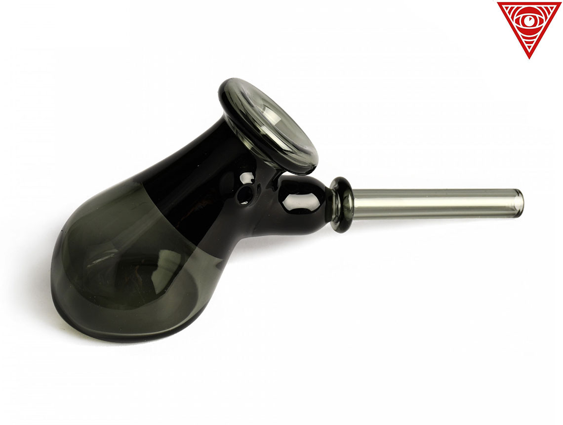 RED EYE GLASS COLOUR BLOCKED HAMMER PIPE レッドアイグラス カラー ブロック ハンマー ガラスパイプ ブラック 3164BK