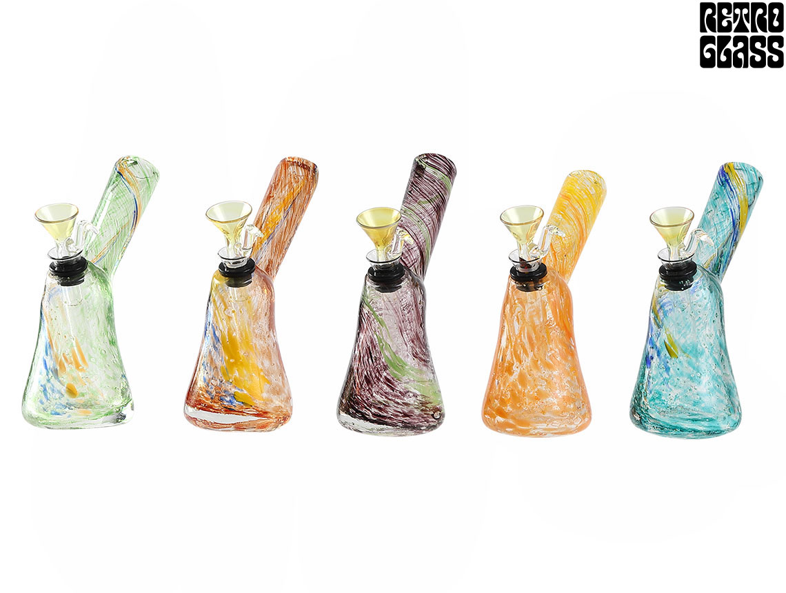 RETRO GLASS PISTOL GRIP BONG レトログラス グローインザダーク ピストルグリップ ガラスボング 暗闇で光る RG681