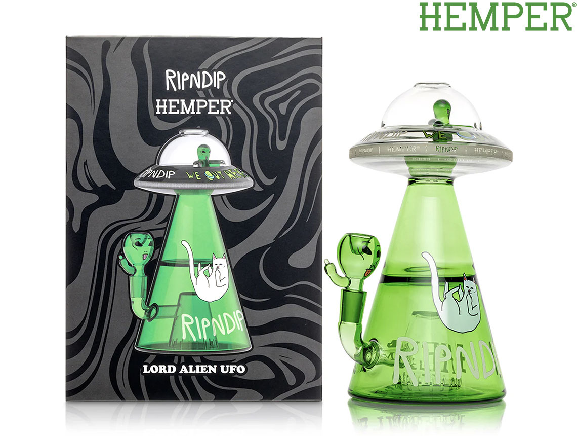 RIPNDIP X HEMPER LORD ALIEN UFO BONG リップンディップ ヘンパー ロードエイリアン ユーフォー ガラスボング