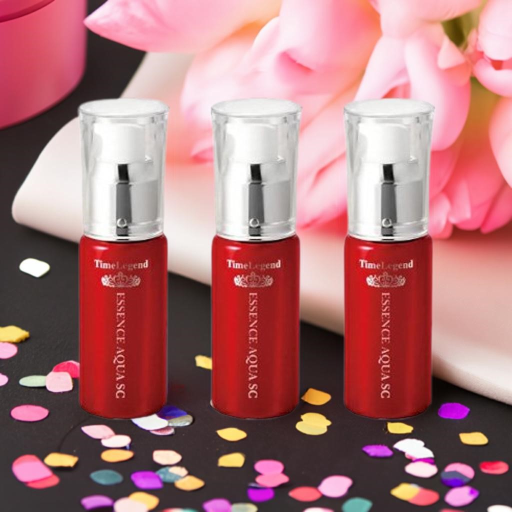 【3本セット 7%OFF】タイムレジェンド エッセンスアクアSC 45mL 美容液 フラーレン アスタキサンチン 化粧品 セラミド ビタミンC誘導体 コエンザイムQ10 幹細胞 高保湿 保湿 赤い美容液 エッセンス ハリ感 透明感ケア 乾燥肌 基礎化粧品 メンズ 30代 40代 50代 スキンケア