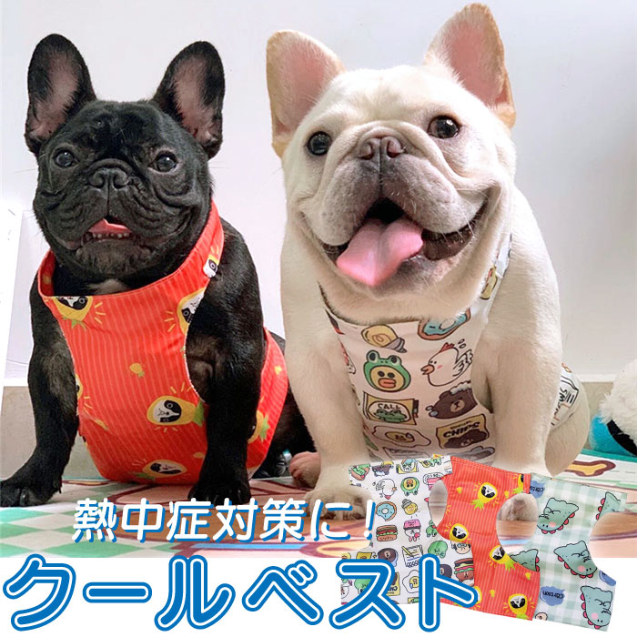 楽天市場 10 オフクーポン配布中 犬 夏 クールベスト 熱中症対策 ひんやりベスト 犬用 保冷剤 ベスト フレンチブルドッグ フレブル Km543g New Bestwear