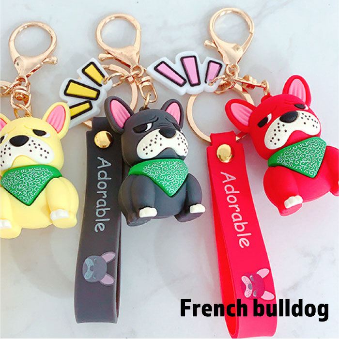 市場 フレンチブルドッグ グッズ アニマル ブルドッグ 犬 キーリング キーホルダー 動物 雑貨
