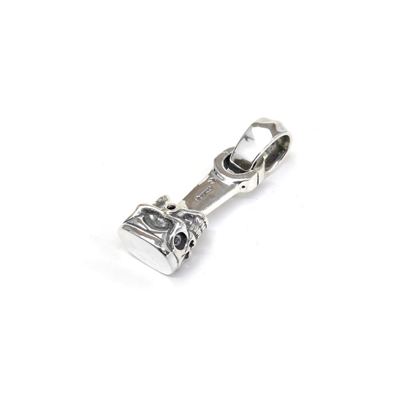 ビルウォールレザー bwl BWL 定め事取りまわし売りわたす店 メンズ 宝飾品 シルバーアクセ ダブル スカル 弁 シャンデリヤ Double Skull Piston 亜米利加製 マリブ 差し上げ物 差し上げ物